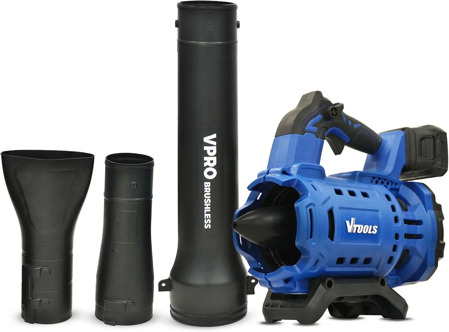 دمنده برگ بدون سیم براشلس 20 ولت VTOOLS با باتری 4.0 آمپر ساعت، شارژر 4.0 آمپر، سرعت 0-18500 دور در دقیقه، جریان هوای 466CFM، سرعت باد 120MPH، دمنده برقی سبک وزن برای تمیز کردن حیاط، آبی، VP1402-4A دمنده برگ بدون سیم براشلس 20 ولت VTOOLS با باتری 4.0 آمپر ساعت، شارژر 4.0 آمپر، سرعت 0-18500 دور در دقیقه، جریان هوای 466CFM، سرعت باد 120MPH، دمنده برقی سبک وزن برای تمیز کردن حیاط، آبی، VP1402-4A