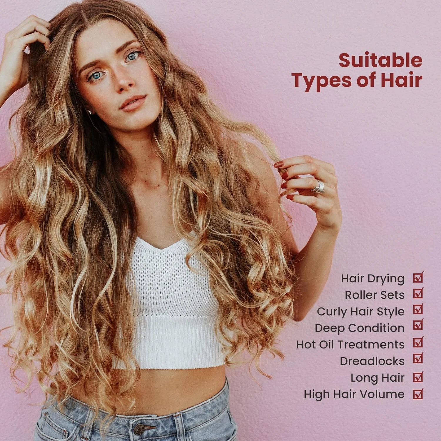 سری سشوار کلاهی Segbeauty، کلاه بزرگ و قابل تنظیم برای نرم کننده عمیق مو، کلاه حرارتی ارتقا یافته با بند الاستیک برای مراقبت از موهای فر و بافت دار طبیعی، خشک کردن سریع، حالت دادن سری سشوار کلاهی Segbeauty، کلاه بزرگ و قابل تنظیم برای نرم کننده عمیق مو، کلاه حرارتی ارتقا یافته با بند الاستیک برای مراقبت از موهای فر و بافت دار طبیعی، خشک کردن سریع، حالت دادن