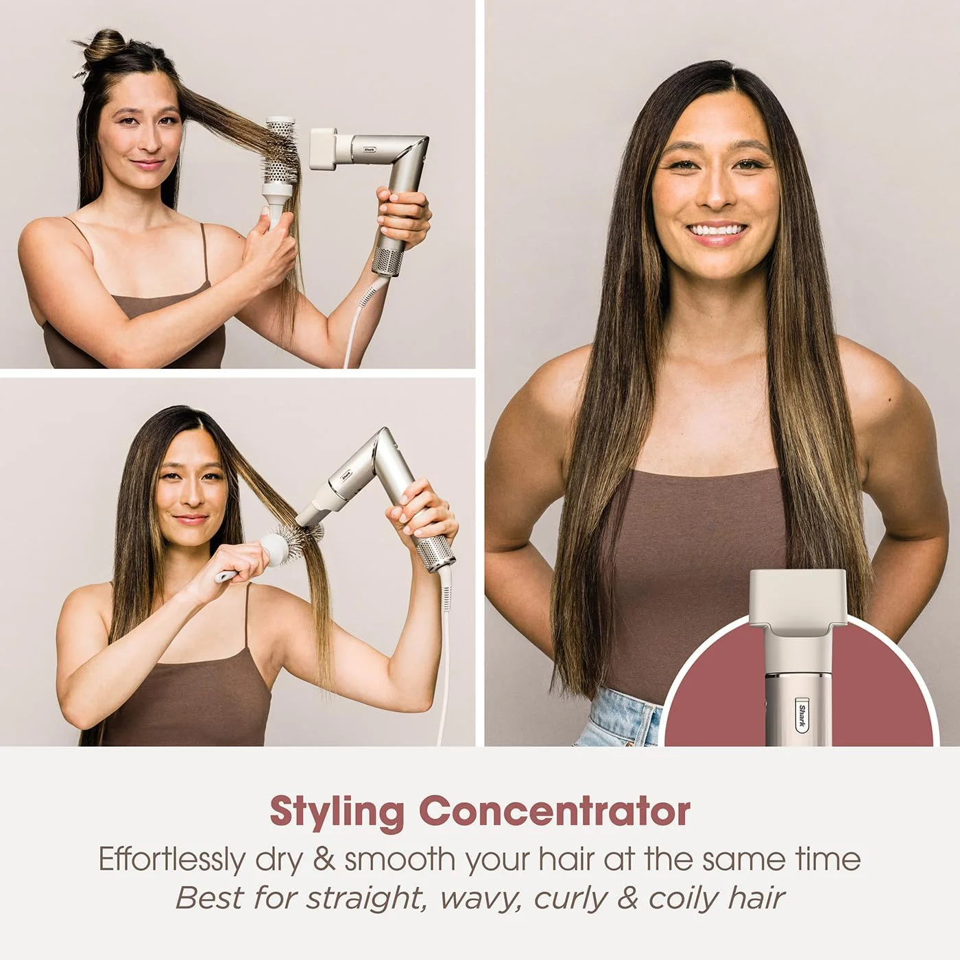 سیستم حالت دهنده و خشک کننده مو Shark Flex style Air، سشوار قدرتمند و چند حالته (بازسازی شده) (بازسازی شده)