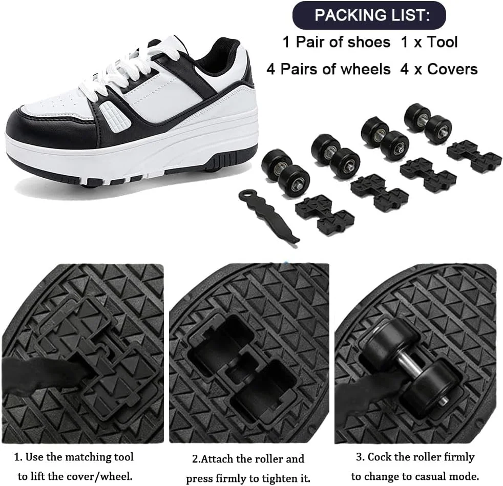 کفش اسکیت غلتکی بچگانه ZYANLING، کفش های پارکور فضای باز برای پسران و دختران، کفش های اسکیت بورد 4 چرخ، کفش های اسکیت جمع شونده برای پیاده روی ورزشی کودکان کفش اسکیت غلتکی بچگانه ZYANLING، کفش های پارکور فضای باز برای پسران و دختران، کفش های اسکیت بورد 4 چرخ، کفش های اسکیت جمع شونده برای پیاده روی ورزشی کودکان