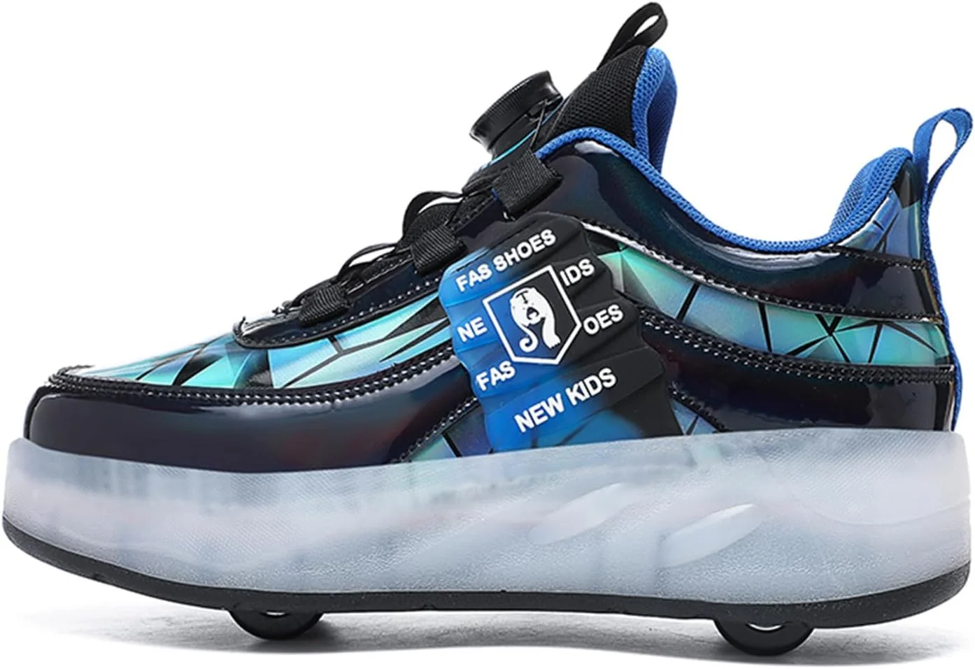 کفش های اسکیت غلتکی بچه گانه ZYANLING، کفش های کتانی برای پسران و دختران، کفش های پارکور فضای باز با 2 چرخ، کفش اسکیت یونیسکس، کفش های اسکیت جمع شونده برای ورزش های پیاده روی در پارک کودکان