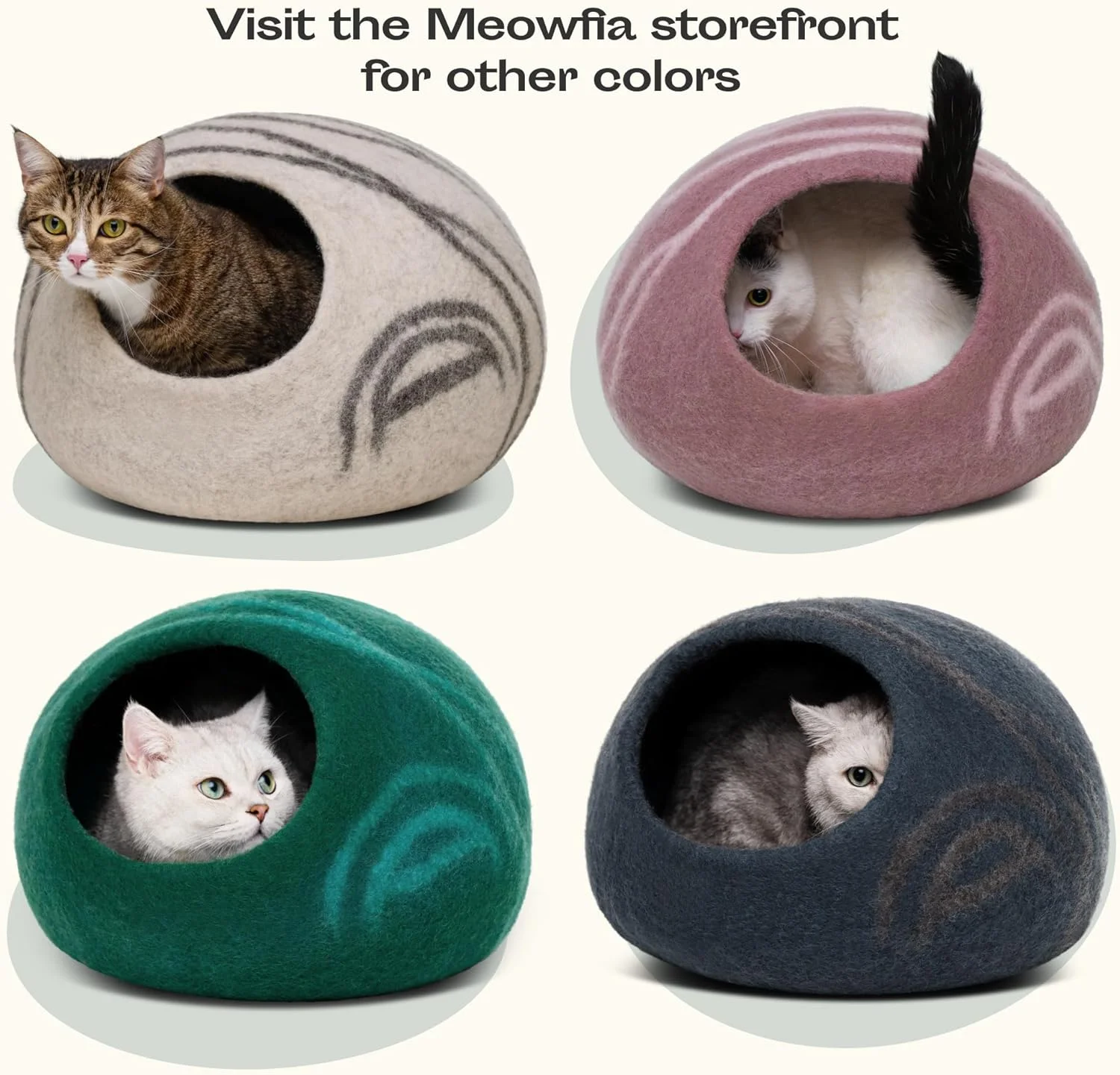غار تختخواب گربه ای نمدی پریمیوم MEOWFIA - خانه مخفیگاهی دست ساز 100% پشم مرینوس برای گربه ها و بچه گربه ها (سایه های زنده) (متوسط، غروب آفتاب توسان) غار تختخواب گربه ای نمدی پریمیوم MEOWFIA - خانه مخفیگاهی دست ساز 100% پشم مرینوس برای گربه ها و بچه گربه ها (سایه های زنده) (متوسط، غروب آفتاب توسان)