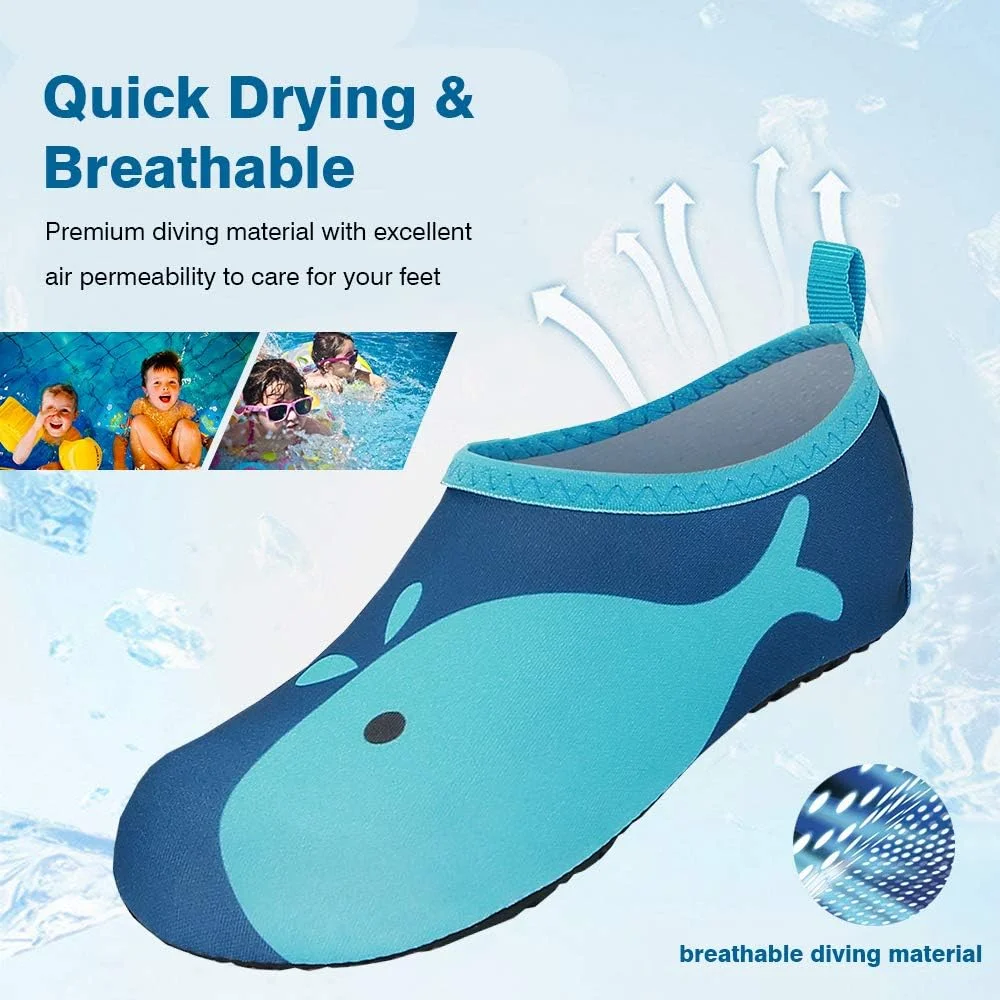 جوراب ساحلی کفش آبی JOTO برای کودکان، نوزادان، دختران و پسران، جوراب شنای سریع خشک شونده ضد لغزش، کفش آبی آکوا برای استخر شنای ساحلی پارک آبی