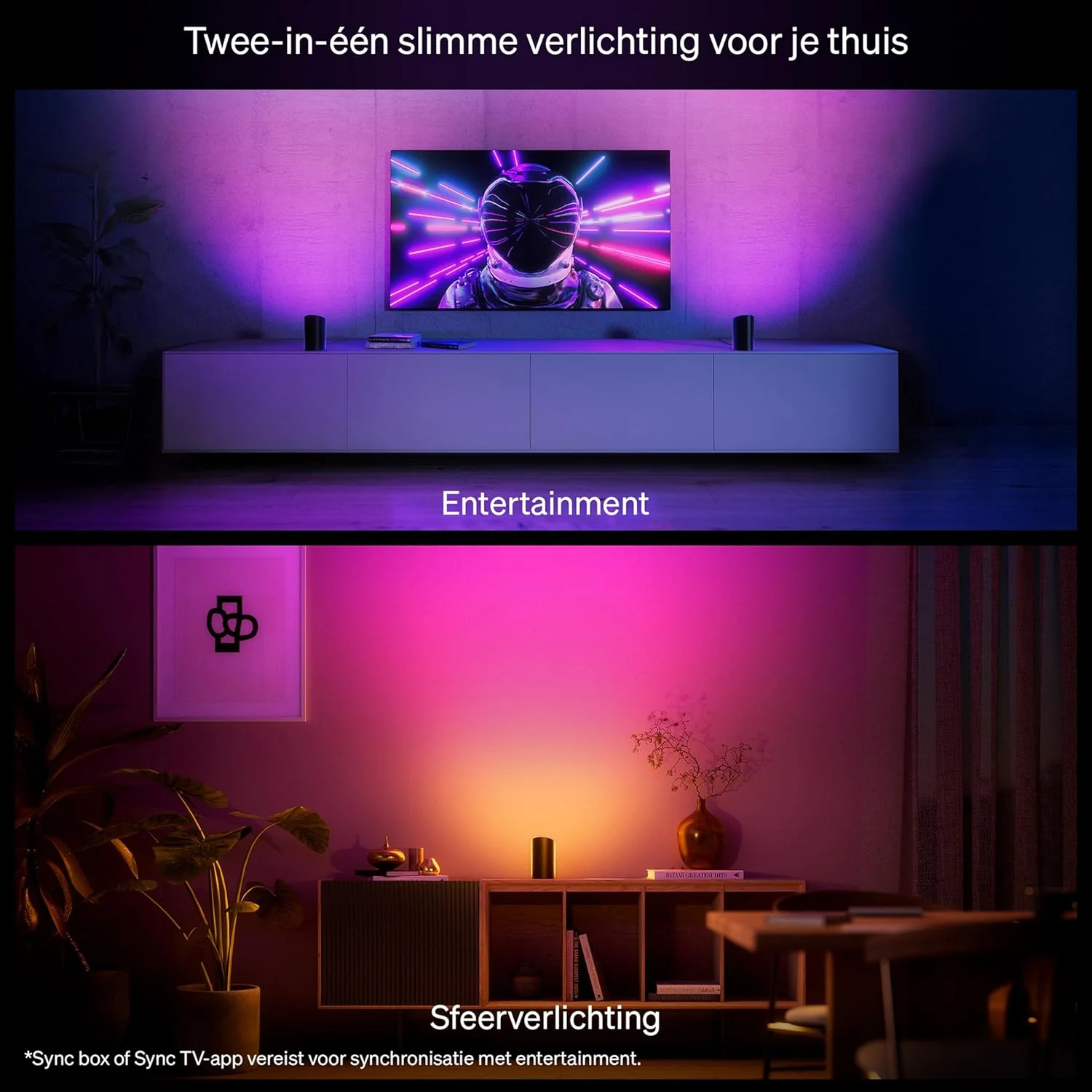 چراغ دیواری هوشمند Philips Hue Play مشکی، سفید و رنگی با فناوری ColorCast، سازگار با بلوتوث، کنترل صوتی با Alexa، Apple Home و Google Assistant، بسته 2 عددی چراغ دیواری هوشمند Philips Hue Play مشکی، سفید و رنگی با فناوری ColorCast، سازگار با بلوتوث، کنترل صوتی با Alexa، Apple Home و Google Assistant، بسته 2 عددی