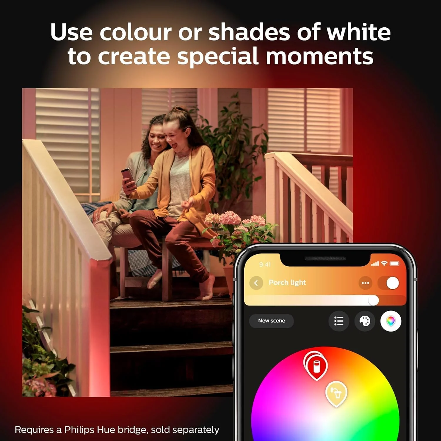 چراغ LED هوشمند Philips Hue White and Color Ambiance مدل Discover مناسب فضای باز، قابل تنظیم نور، مشکی، 1 عدد چراغ LED هوشمند Philips Hue White and Color Ambiance مدل Discover مناسب فضای باز، قابل تنظیم نور، مشکی، 1 عدد