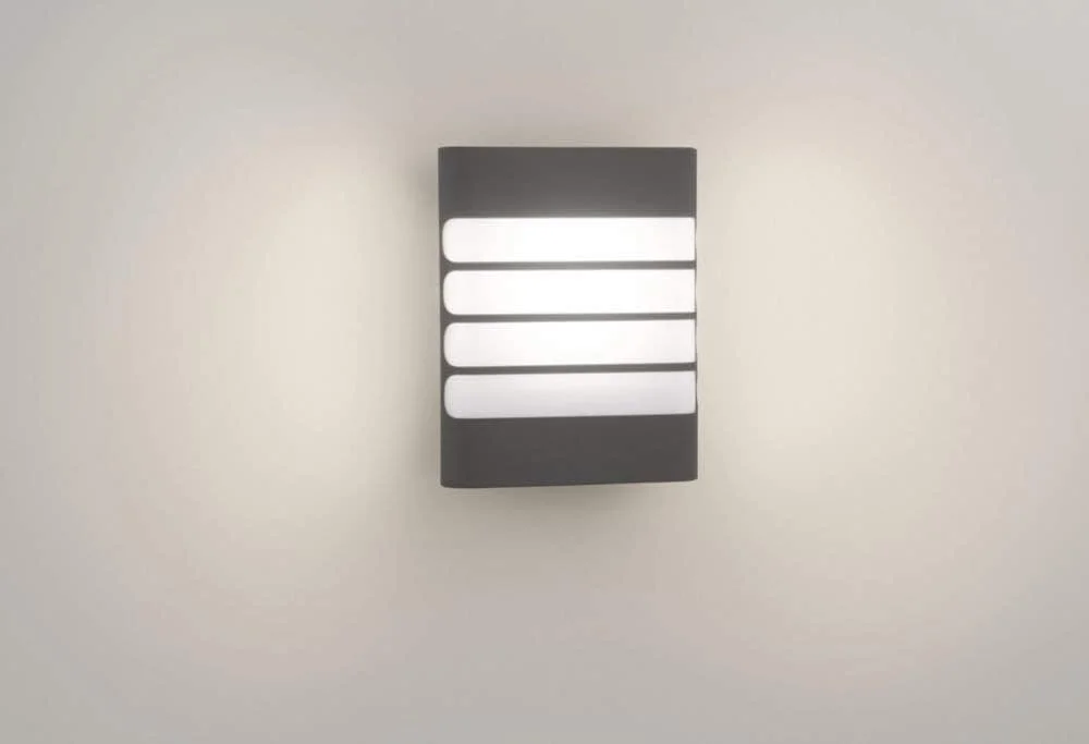 چراغ دیواری LED فیلیپس مدل myGarden Raccoon [آنتراسیت] (1 x 4 W LED یکپارچه) برای روشنایی باغ و پاسیو