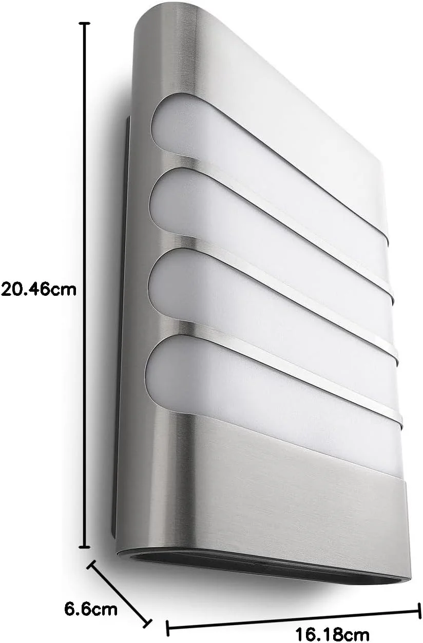 چراغ دیواری LED فیلیپس مدل myGarden Raccoon، استیل ضد زنگ چراغ دیواری LED فیلیپس مدل myGarden Raccoon، استیل ضد زنگ