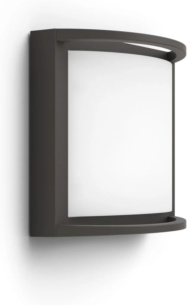چراغ دیواری LED باغ من فیلیپس مدل Samondra [آنتراسیت] نور سفید سرد 4000K مناسب باغ و پاسیو