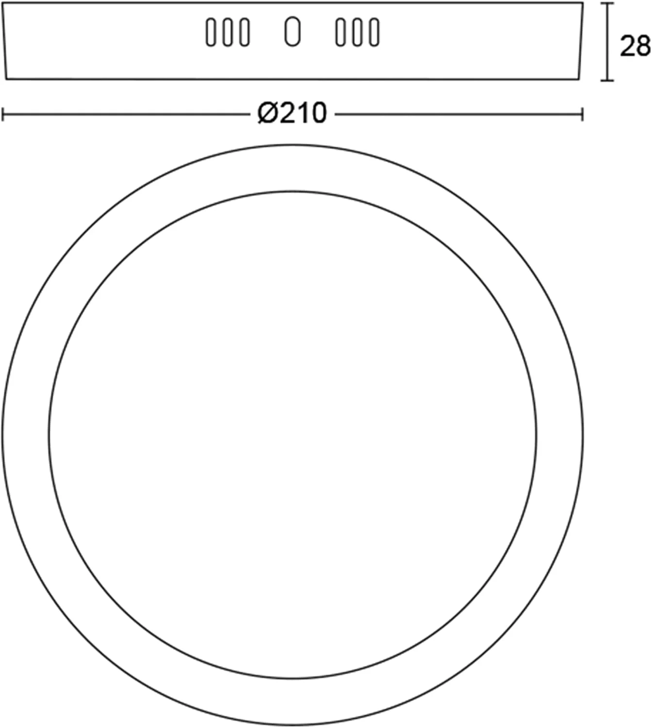چراغ سقفی روکار ال ای دی گرد باریک فیلیپس مدل Magneos 2700K 12W [سفید گرم - سفید] برای نورپردازی داخلی، اتاق نشیمن و اتاق خواب