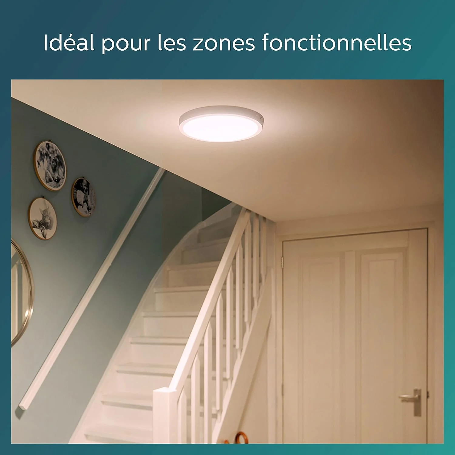 چراغ سقفی روکار ال ای دی گرد باریک فیلیپس مدل Magneos 2700K 12W [سفید گرم - سفید] برای نورپردازی داخلی، اتاق نشیمن و اتاق خواب