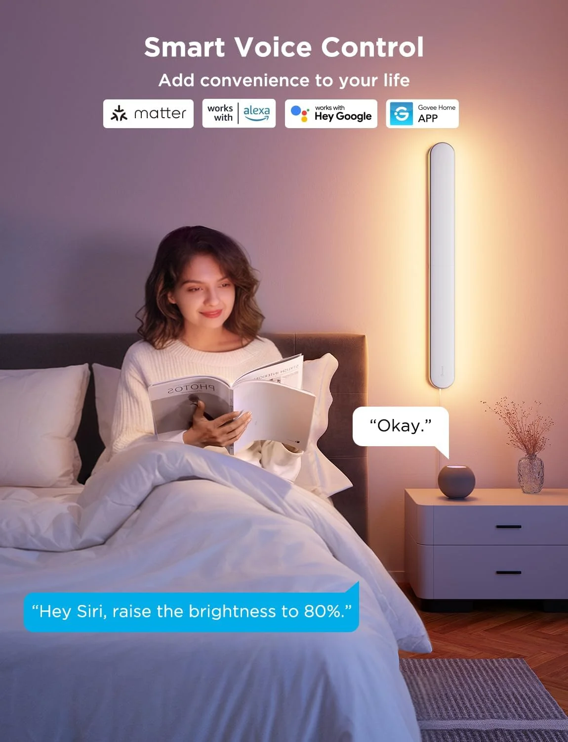 چراغ دیواری Govee، چراغ های دیواری RGBIC، سازگار با Matter و Alexa، روشنایی بالا 1200LM، همگام سازی موسیقی، چراغ دیواری هوشمند با قابلیت اتصال به پریز، چراغ مدرن اتاق با قابلیت تنظیم نور برای اتاق نشیمن، اتاق خواب، راهرو، 1 عدد چراغ دیواری Govee، چراغ های دیواری RGBIC، سازگار با Matter و Alexa، روشنایی بالا 1200LM، همگام سازی موسیقی، چراغ دیواری هوشمند با قابلیت اتصال به پریز، چراغ مدرن اتاق با قابلیت تنظیم نور برای اتاق نشیمن، اتاق خواب، راهرو، 1 عدد