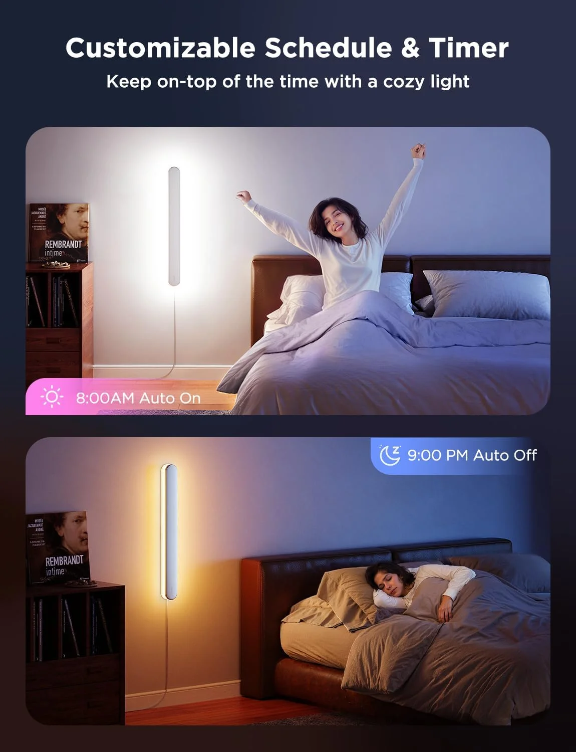 چراغ دیواری Govee، چراغ های دیواری RGBIC، سازگار با Matter و Alexa، روشنایی بالا 1200LM، همگام سازی موسیقی، چراغ دیواری هوشمند با قابلیت اتصال به پریز، چراغ مدرن اتاق با قابلیت تنظیم نور برای اتاق نشیمن، اتاق خواب، راهرو، 1 عدد چراغ دیواری Govee، چراغ های دیواری RGBIC، سازگار با Matter و Alexa، روشنایی بالا 1200LM، همگام سازی موسیقی، چراغ دیواری هوشمند با قابلیت اتصال به پریز، چراغ مدرن اتاق با قابلیت تنظیم نور برای اتاق نشیمن، اتاق خواب، راهرو، 1 عدد