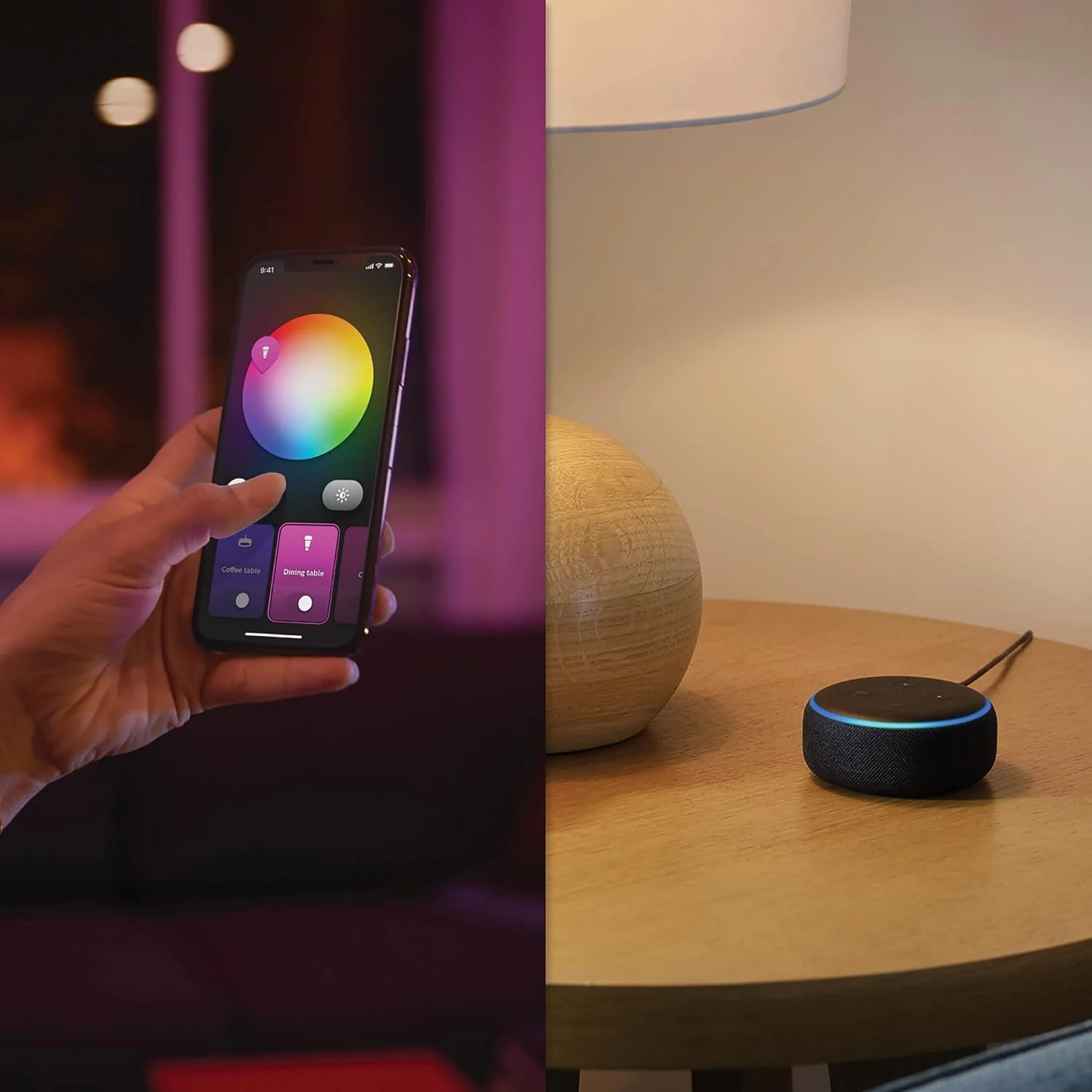 چراغ سقفی هوشمند Philips Hue Infuse White and Colour Ambiance [متوسط - سفید] با بلوتوث. سازگار با الکسا، گوگل اسیستنت و اپل هوم کیت