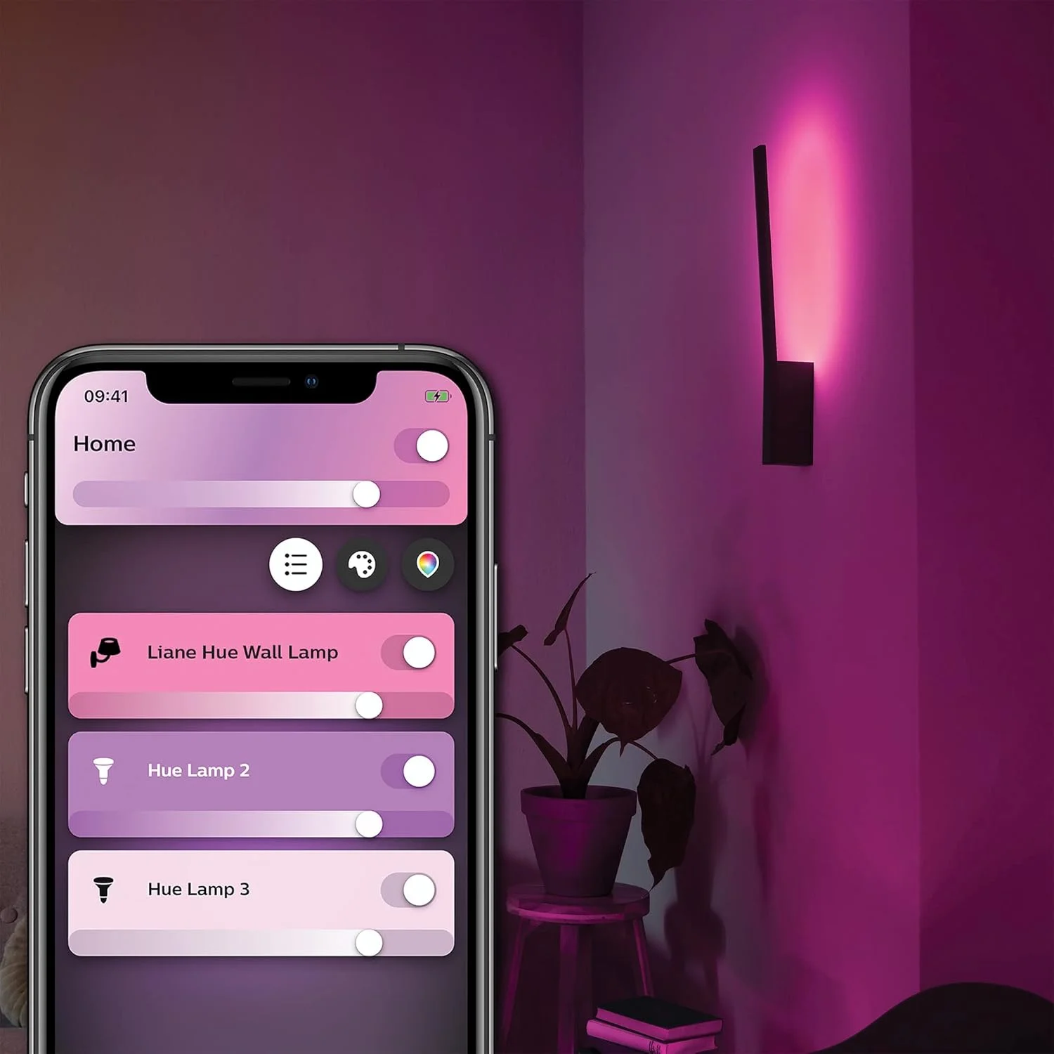 چراغ دیواری هوشمند ال ای دی Philips Hue Liane White & Colour Ambiance با بلوتوث، مشکی، سازگار با Alexa، Google Assistant و Apple Homekit چراغ دیواری هوشمند ال ای دی Philips Hue Liane White & Colour Ambiance با بلوتوث، مشکی، سازگار با Alexa، Google Assistant و Apple Homekit