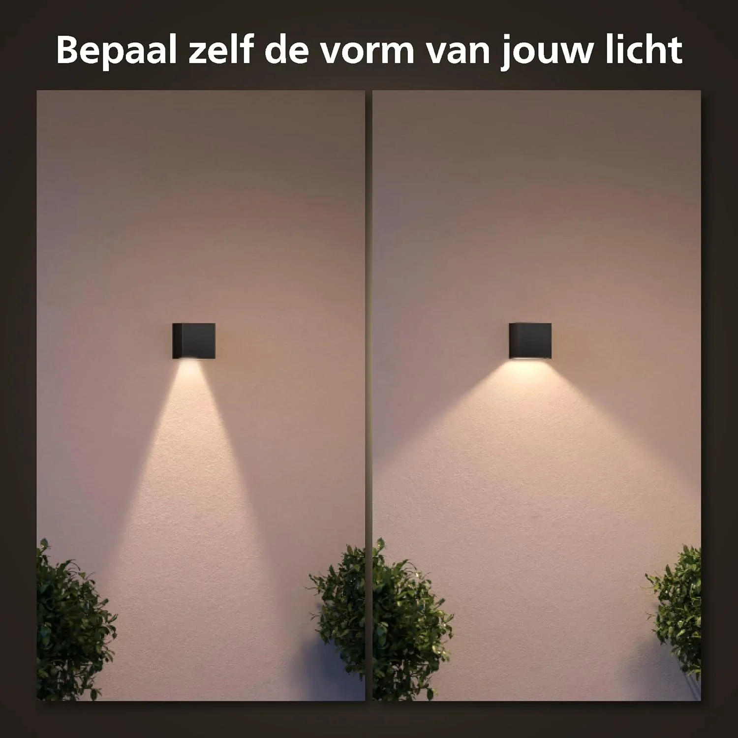 چراغ دیواری بیرونی Philips Hue White and Color Ambiance Resonate، قابل تنظیم نور، 16 میلیون رنگ، قابل کنترل از طریق برنامه، سازگار با Amazon Alexa (Echo، Echo Dot)