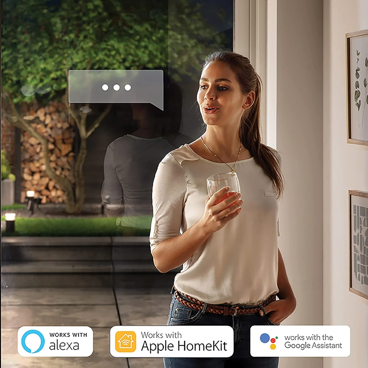 چراغ دیواری هوشمند LED فیلیپس Hue Resonate با نور سفید و رنگی برای فضای باز، باغ و پاسیو. [INOX] سازگار با الکسا، گوگل اسیستنت و اپل هوم کیت