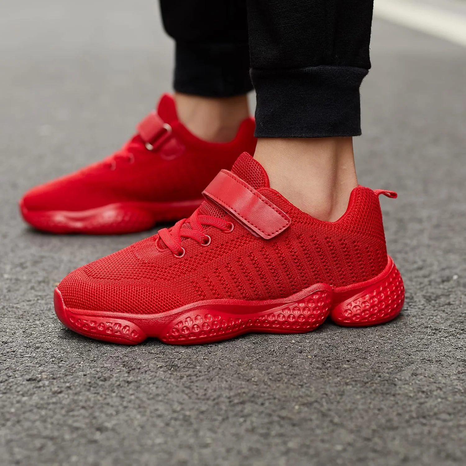 کفش ورزشی پسرانه Voxge، کفش های ورزشی دخترانه، کفش های مد روز چسبی بچه گانه