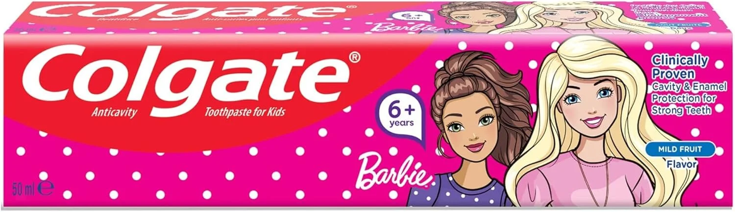 خمیر دندان کودک کلگیت باربی، خمیر دندان حاوی فلوراید، 6+ سال، 3x50 میلی لیتر، بسته 3 عددی خمیر دندان کودک کلگیت باربی، خمیر دندان حاوی فلوراید، 6+ سال، 3x50 میلی لیتر، بسته 3 عددی