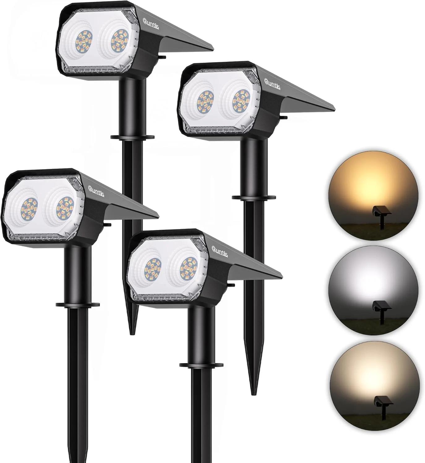 چراغ های نقطه ای خورشیدی Quntis برای باغ در فضای باز، 3 رنگ سفید گرم و سفید سرد 26 LED چراغ های باغ خورشیدی ضد آب IP65، چراغ های نقطه ای منظره خورشیدی برای حیاط، راهرو، پیاده رو، گاراژ، چمن، بسته 4 عددی چراغ های نقطه ای خورشیدی Quntis برای باغ در فضای باز، 3 رنگ سفید گرم و سفید سرد 26 LED چراغ های باغ خورشیدی ضد آب IP65، چراغ های نقطه ای منظره خورشیدی برای حیاط، راهرو، پیاده رو، گاراژ، چمن، بسته 4 عددی