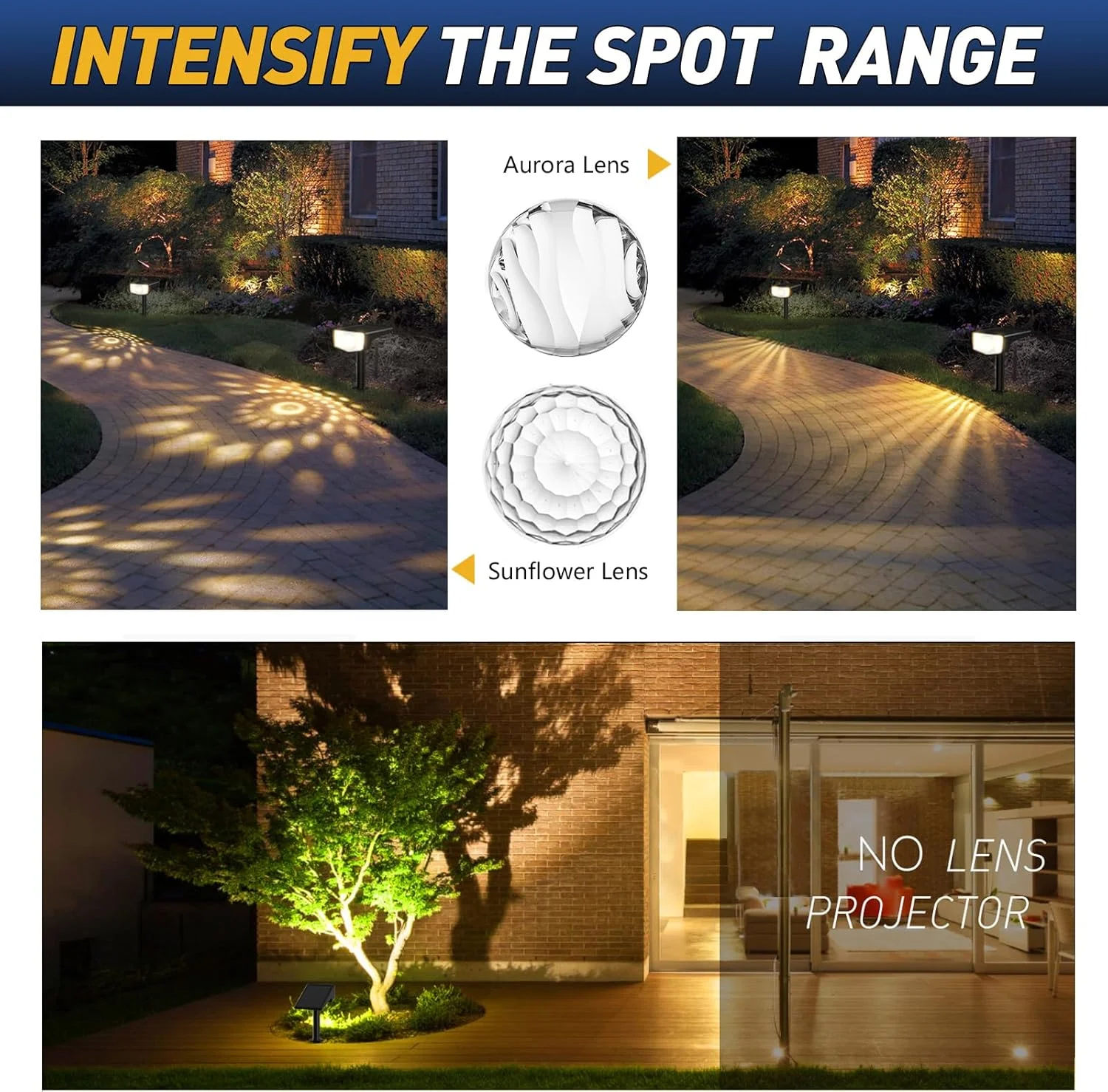 چراغ های نقطه ای خورشیدی فضای باز، چراغ های محوطه سازی خورشیدی فوق العاده روشن با 2 لنز جداشدنی، چراغ های نقطه ای ضد آب خورشیدی برای دیوار حیاط باغ در فضای باز - سفید گرم - بسته 6 عددی چراغ های نقطه ای خورشیدی فضای باز، چراغ های محوطه سازی خورشیدی فوق العاده روشن با 2 لنز جداشدنی، چراغ های نقطه ای ضد آب خورشیدی برای دیوار حیاط باغ در فضای باز - سفید گرم - بسته 6 عددی