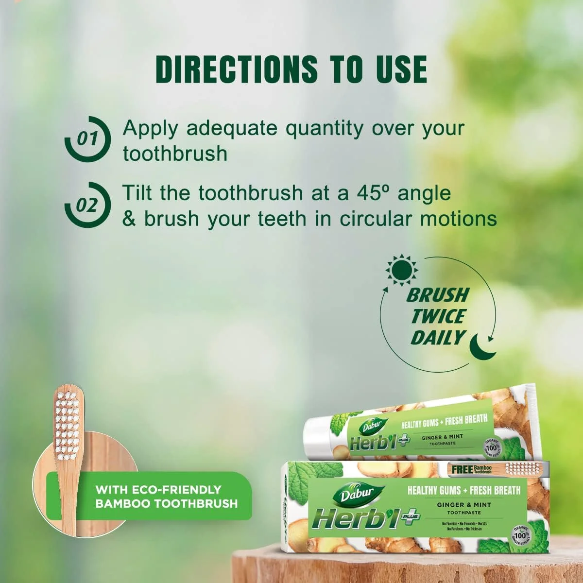 خمیر دندان گیاهی دابور هربل پلاس 150 گرمی به همراه مسواک بامبو رایگان | با زنجبیل و نعناع | برای لثه های سالم و تنفس تازه خمیر دندان گیاهی دابور هربل پلاس 150 گرمی به همراه مسواک بامبو رایگان | با زنجبیل و نعناع | برای لثه های سالم و تنفس تازه