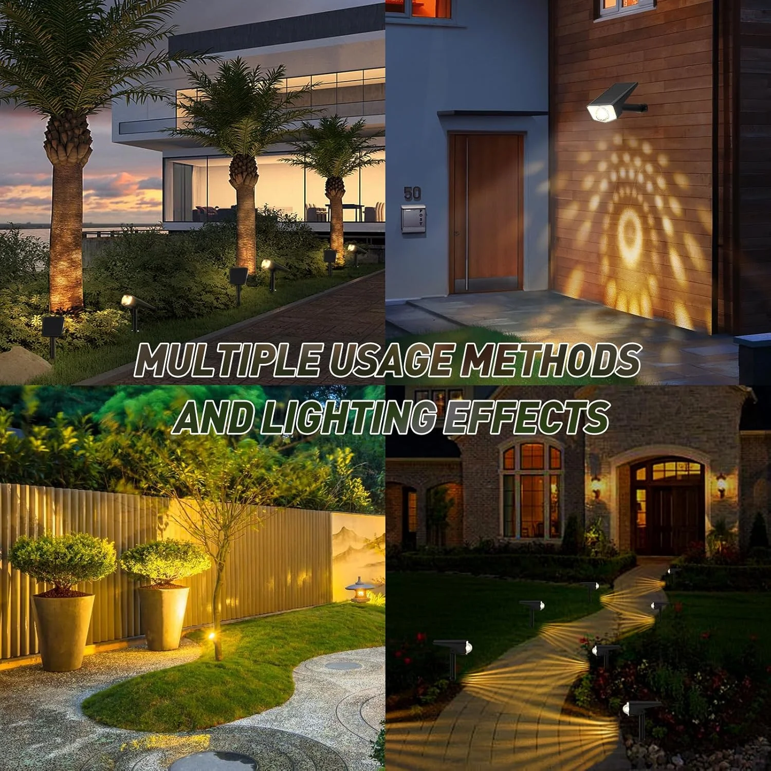 چراغ های نقطه ای خورشیدی فضای باز، چراغ های محوطه سازی خورشیدی فوق العاده روشن با 2 لنز جداشدنی، چراغ های نقطه ای ضد آب خورشیدی برای دیوار حیاط باغ در فضای باز - سفید گرم - بسته 6 عددی چراغ های نقطه ای خورشیدی فضای باز، چراغ های محوطه سازی خورشیدی فوق العاده روشن با 2 لنز جداشدنی، چراغ های نقطه ای ضد آب خورشیدی برای دیوار حیاط باغ در فضای باز - سفید گرم - بسته 6 عددی