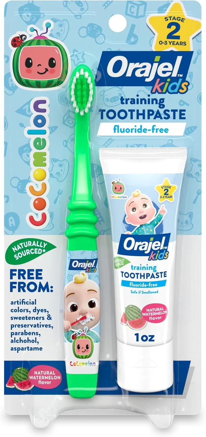 پک آموزش مسواک زدن کودک Orajel CoComelon شامل خمیر دندان 28 گرمی و مسواک دستی پک آموزش مسواک زدن کودک Orajel CoComelon شامل خمیر دندان 28 گرمی و مسواک دستی