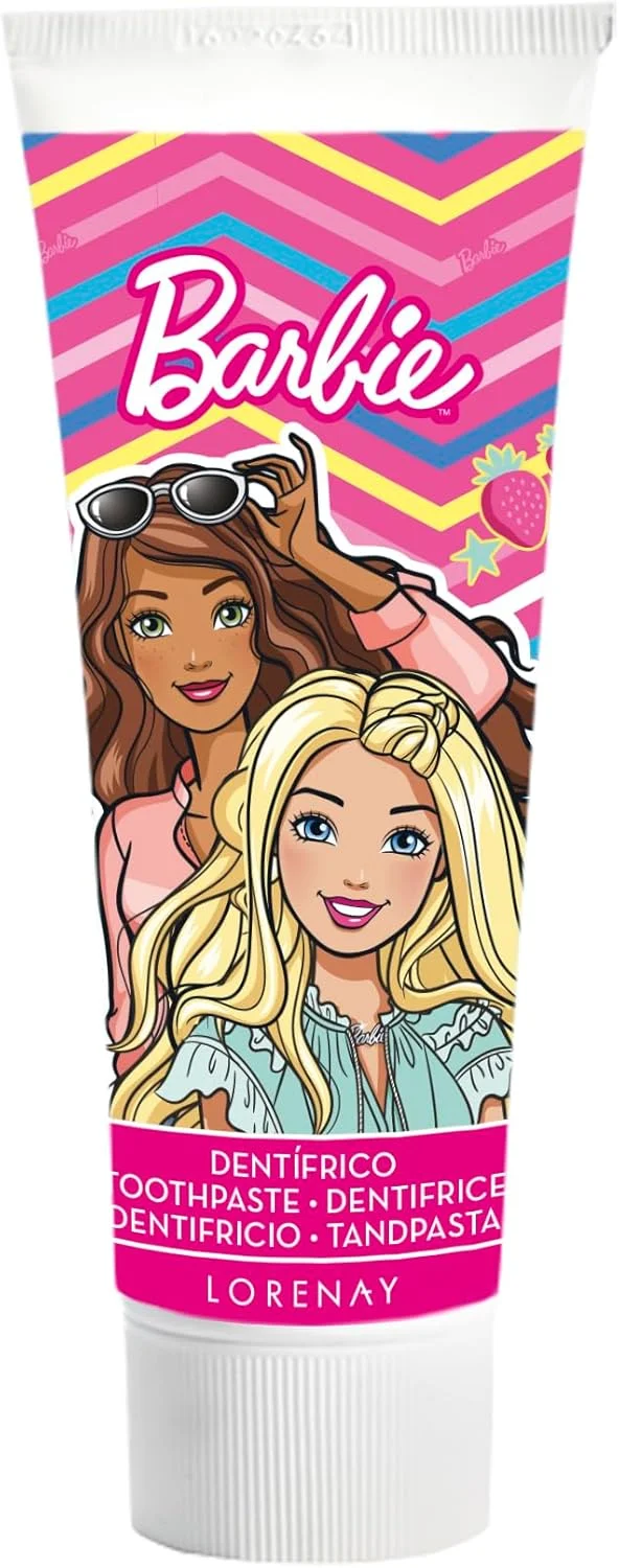 ست مراقبت از دندان کودک متل باربی، شامل 1 خمیر دندان، 1 مسواک و 1 لیوان تزئینی، کیت مراقبت از دندان دستی رنگارنگ