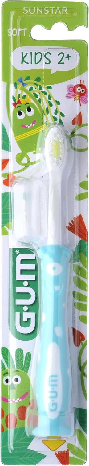 مسواک کودکانه گام مانستر - برس نرم مناسب 3 تا 6 سال، دسته با طراحی آسان برای گرفتن، پاک کننده ملایم پلاک، تمیز کننده عمیق و موثر، رنگ های متنوع