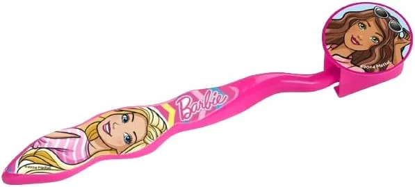 ست مراقبت از دندان کودک متل باربی، شامل 1 خمیر دندان، 1 مسواک و 1 لیوان تزئینی، کیت مراقبت از دندان دستی رنگارنگ