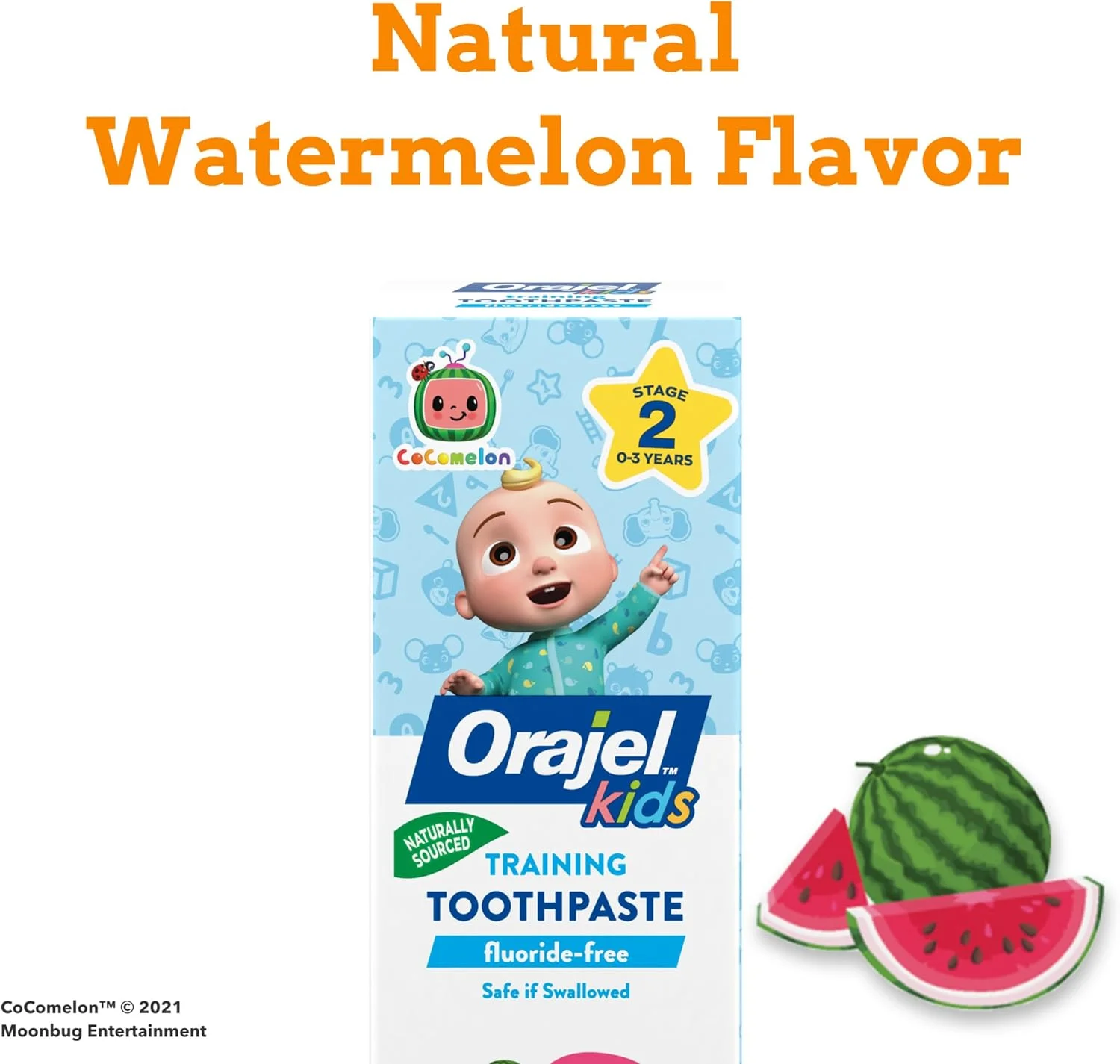 خمیر دندان آموزشی بدون فلوراید کودک Orajel Kids CoComelon; شماره 1 توصیه شده توسط متخصص اطفال، لوله 1.5 اونسی خمیر دندان آموزشی بدون فلوراید کودک Orajel Kids CoComelon; شماره 1 توصیه شده توسط متخصص اطفال، لوله 1.5 اونسی