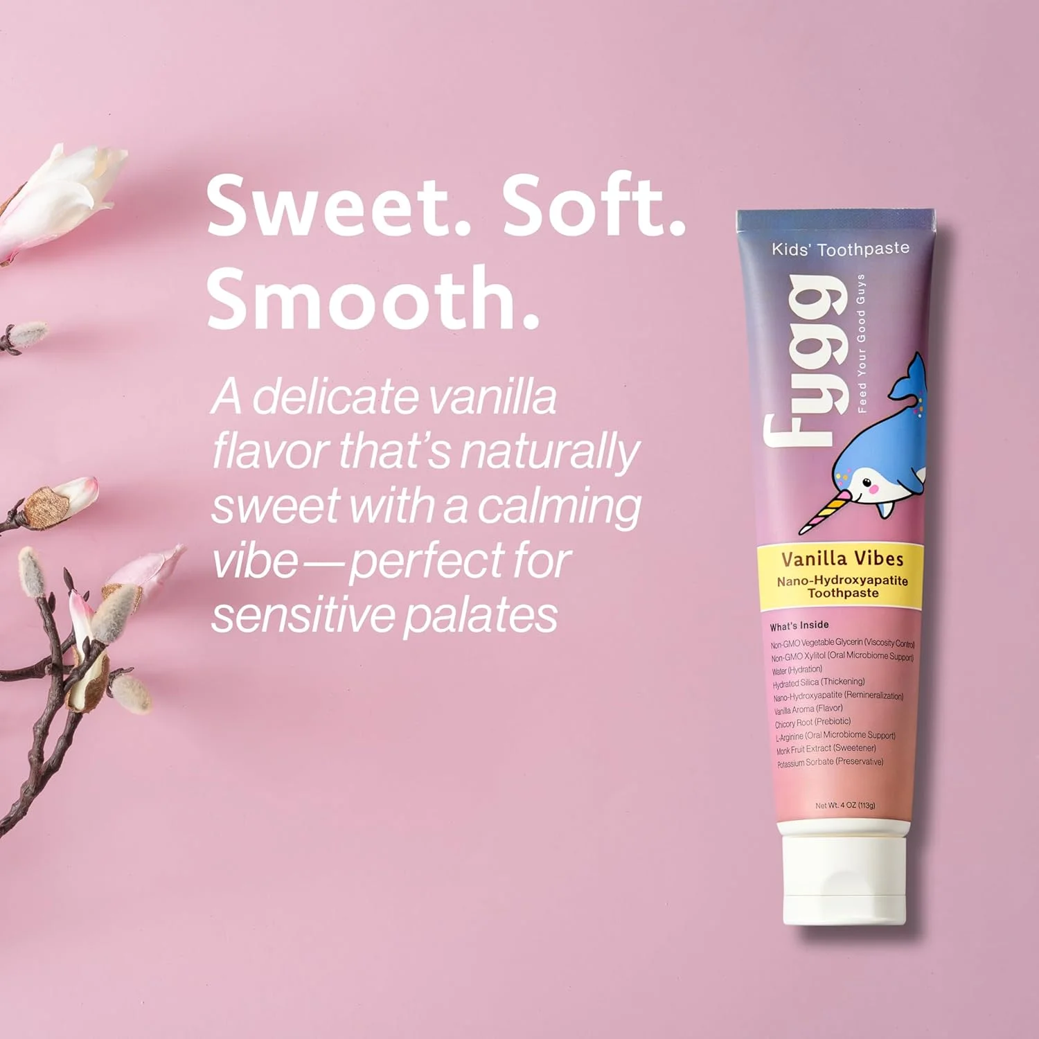 خمیر دندان نانو هیدروکسی آپاتیت Fygg (وانیل وایبز) | خمیر دندان وانیلی کودکان با پری بیوتیک (113 گرم) | طبیعی و بدون فلوراید | ترمیم و معدنی سازی مجدد مینای دندان | فرموله شده توسط دندانپزشک خمیر دندان نانو هیدروکسی آپاتیت Fygg (وانیل وایبز) | خمیر دندان وانیلی کودکان با پری بیوتیک (113 گرم) | طبیعی و بدون فلوراید | ترمیم و معدنی سازی مجدد مینای دندان | فرموله شده توسط دندانپزشک