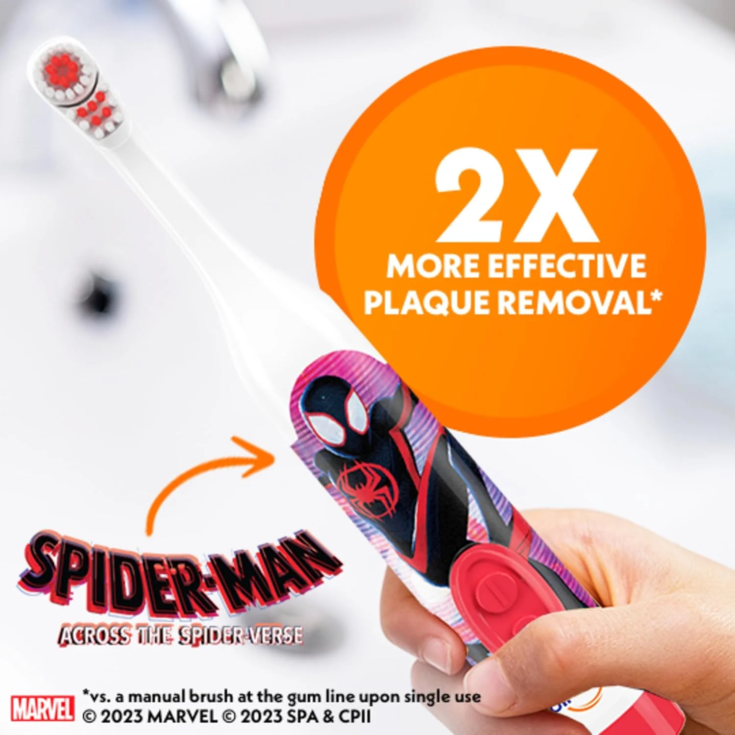 مسواک برقی کودکانه آرم اند همر مدل اسپین براش مرد عنکبوتی، 1 عدد مسواک برقی کودکانه آرم اند همر مدل اسپین براش مرد عنکبوتی، 1 عدد