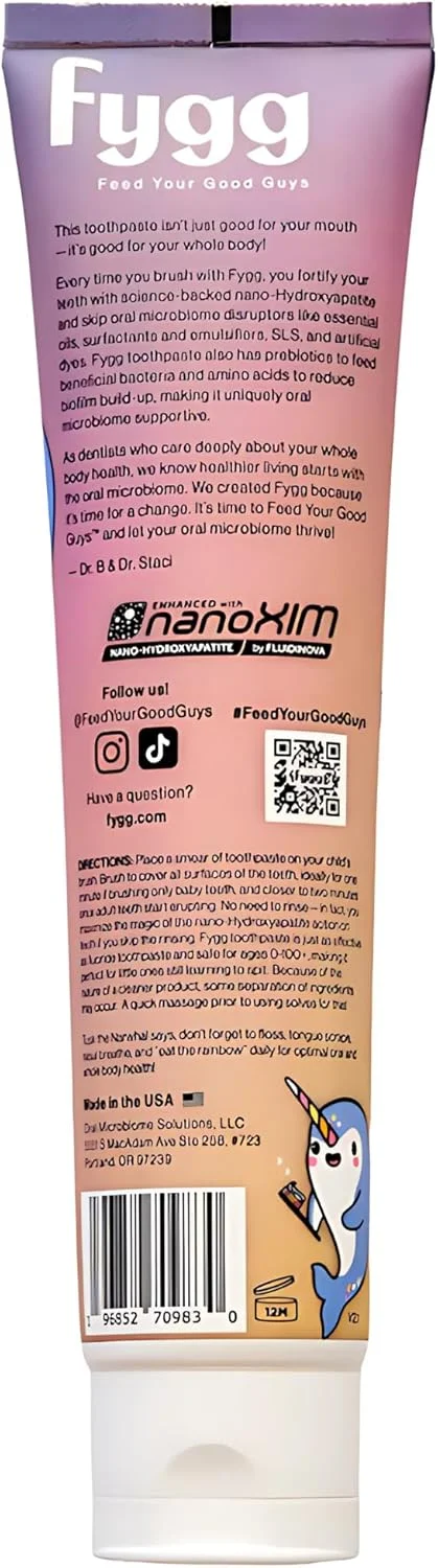 خمیر دندان نانو هیدروکسی آپاتیت Fygg (وانیل وایبز) | خمیر دندان وانیلی کودکان با پری بیوتیک (113 گرم) | طبیعی و بدون فلوراید | ترمیم و معدنی سازی مجدد مینای دندان | فرموله شده توسط دندانپزشک خمیر دندان نانو هیدروکسی آپاتیت Fygg (وانیل وایبز) | خمیر دندان وانیلی کودکان با پری بیوتیک (113 گرم) | طبیعی و بدون فلوراید | ترمیم و معدنی سازی مجدد مینای دندان | فرموله شده توسط دندانپزشک