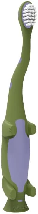 مسواک کودک و نوپا دکتر براون مدل Natural Flow، طرح دایناسور سبز، بسته 1 عددی، مناسب 1 تا 4 سال مسواک کودک و نوپا دکتر براون مدل Natural Flow، طرح دایناسور سبز، بسته 1 عددی، مناسب 1 تا 4 سال