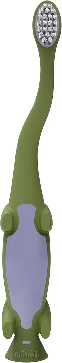 مسواک کودک و نوپا دکتر براون مدل Natural Flow، طرح دایناسور سبز، بسته 1 عددی، مناسب 1 تا 4 سال مسواک کودک و نوپا دکتر براون مدل Natural Flow، طرح دایناسور سبز، بسته 1 عددی، مناسب 1 تا 4 سال