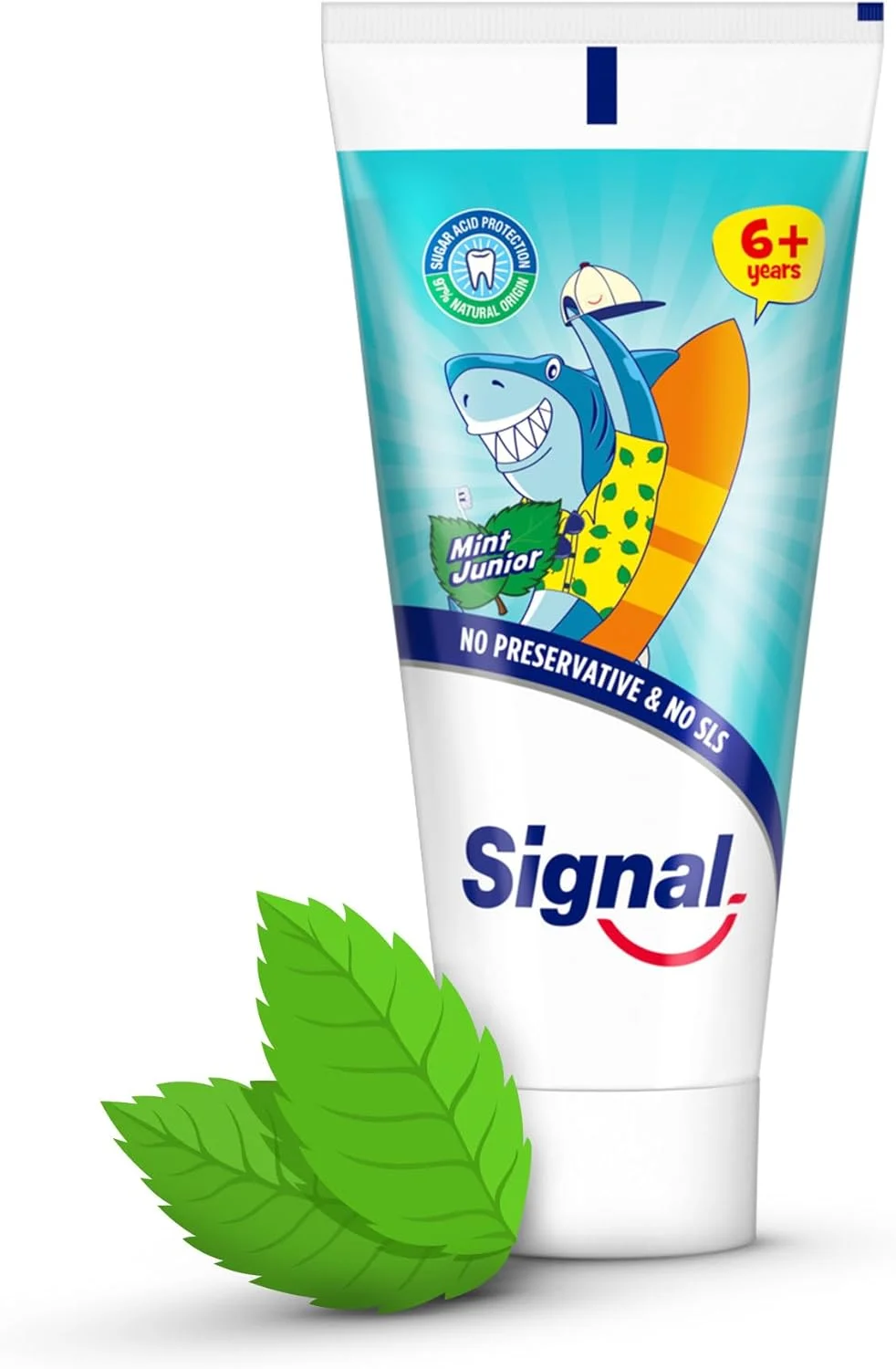 خمیر دندان کودک سیگنال، نعناع ملایم، بدون مواد نگهدارنده و SLS، برای 6+ سال، 50 میلی لیتر