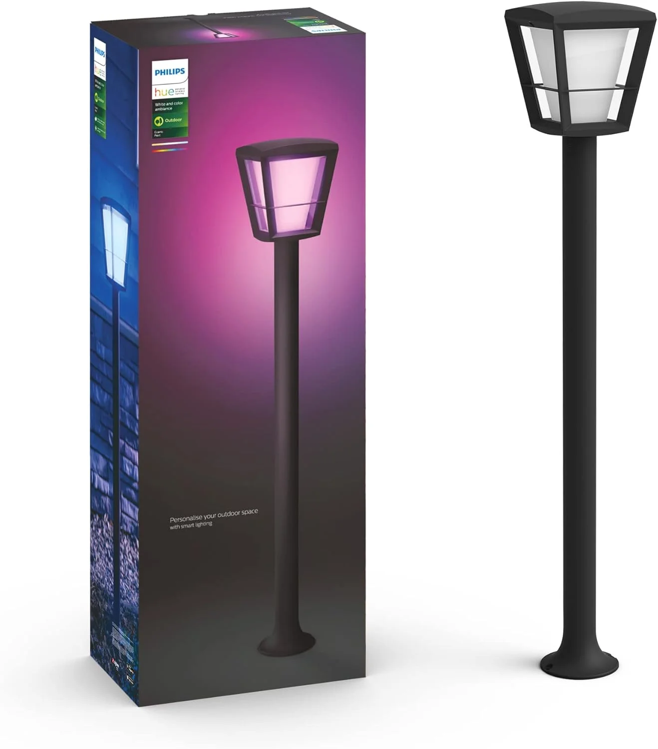 چراغ مسیر LED هوشمند Philips Hue مدل White and Color Ambiance Econic، مناسب فضای باز، قابل تنظیم نور، تا 16 میلیون رنگ، قابل کنترل از طریق اپلیکیشن، سازگار با Amazon Alexa (Echo, Echo Dot) چراغ مسیر LED هوشمند Philips Hue مدل White and Color Ambiance Econic، مناسب فضای باز، قابل تنظیم نور، تا 16 میلیون رنگ، قابل کنترل از طریق اپلیکیشن، سازگار با Amazon Alexa (Echo, Echo Dot)