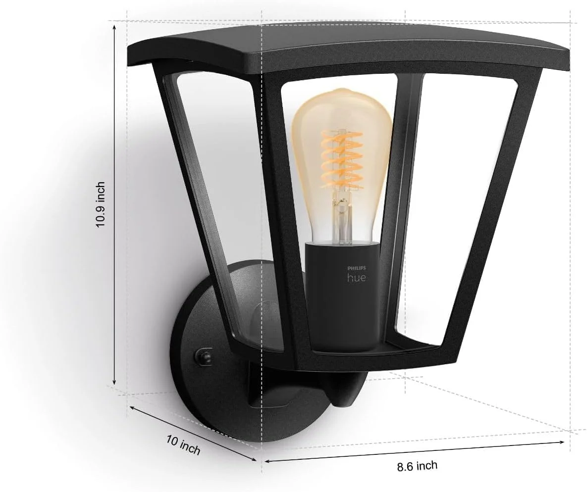 چراغ دیواری بیرونی Philips Hue White Ambiance Inara، سازگار با Alexa، Homekit و Google Assistant (نیاز به Hue Hub دارد) چراغ دیواری بیرونی Philips Hue White Ambiance Inara، سازگار با Alexa، Homekit و Google Assistant (نیاز به Hue Hub دارد)