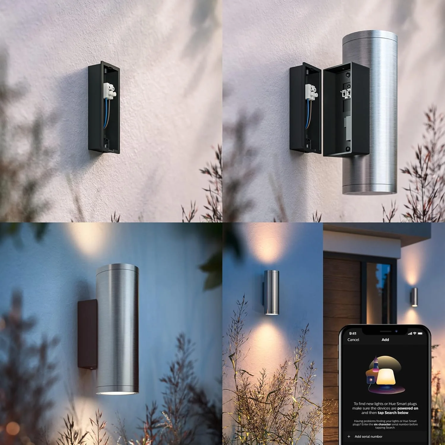 چراغ دیواری هوشمند LED بیرونی Philips Hue Appear INOX White and Colour Ambiance، سازگار با Alexa، Google Assistant و Apple HomeKit چراغ دیواری هوشمند LED بیرونی Philips Hue Appear INOX White and Colour Ambiance، سازگار با Alexa، Google Assistant و Apple HomeKit