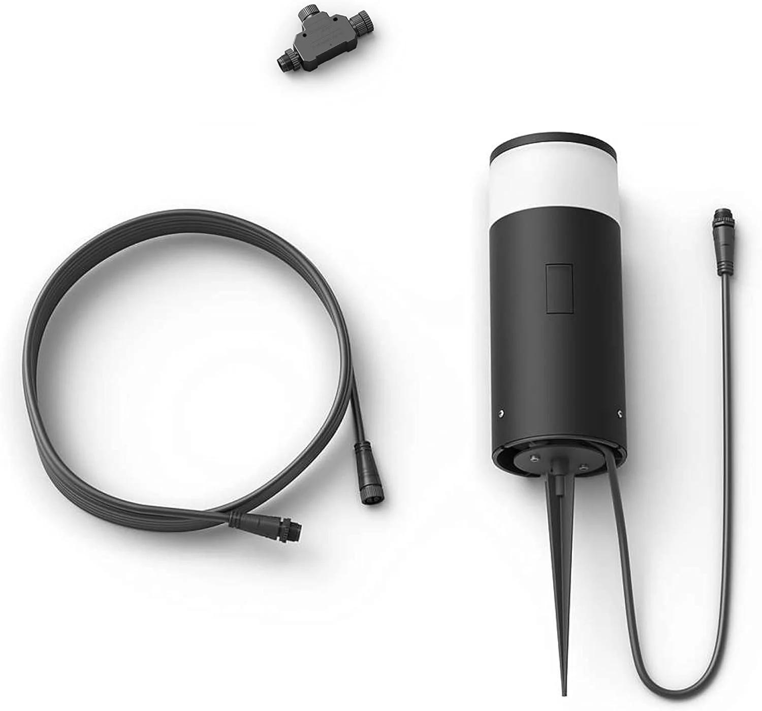 چراغ مسیر هوشمند بیرونی Philips Hue Calla - چراغ های LED سفید و رنگی برای پیاده رو - نورپردازی ولتاژ پایین - بسته 1 عددی - نیاز به پل و منبع تغذیه دارد - کنترل با برنامه و صدا - ضد آب و هوا