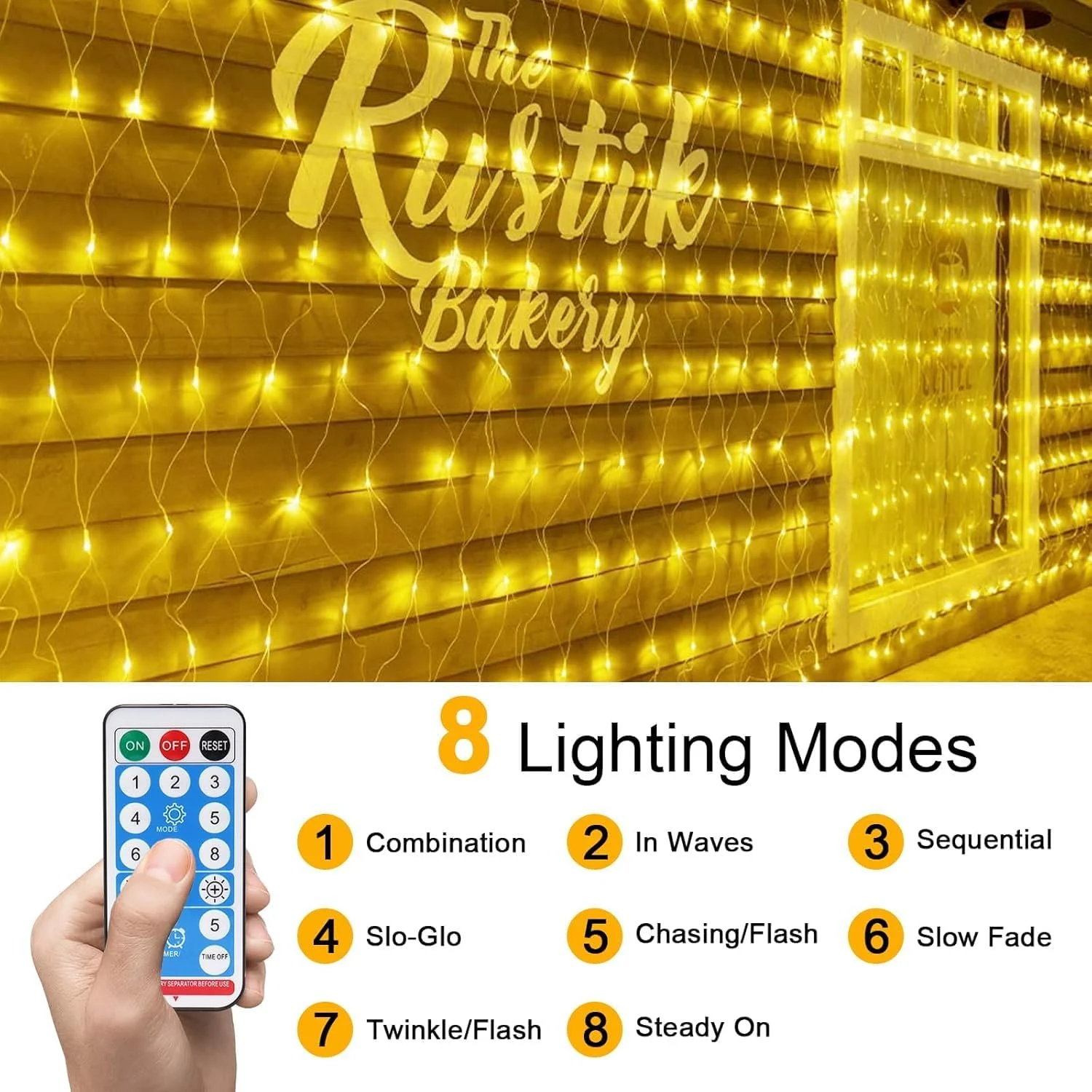 چراغ های توری خورشیدی، 1.5x1.5 متری 96 LED، چراغ های توری پرده ای ضد آب، 8 حالت نورپردازی توری خورشیدی با کنترل از راه دور برای باغ، حیاط خلوت، حصار، عروسی، مهمانی، تزئینات تعطیلات چراغ های توری خورشیدی، 1.5x1.5 متری 96 LED، چراغ های توری پرده ای ضد آب، 8 حالت نورپردازی توری خورشیدی با کنترل از راه دور برای باغ، حیاط خلوت، حصار، عروسی، مهمانی، تزئینات تعطیلات