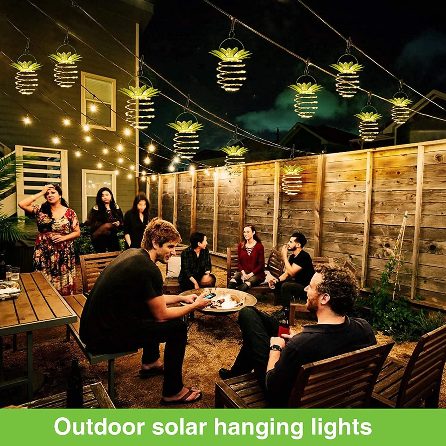 چراغ آویز خورشیدی فضای باز KASTWAVE - 60 LED ضد آب، فانوس های تزئینی برای باغ، پاسیو، چمن و بالکن - بسته 2 عددی چراغ آویز خورشیدی فضای باز KASTWAVE - 60 LED ضد آب، فانوس های تزئینی برای باغ، پاسیو، چمن و بالکن - بسته 2 عددی