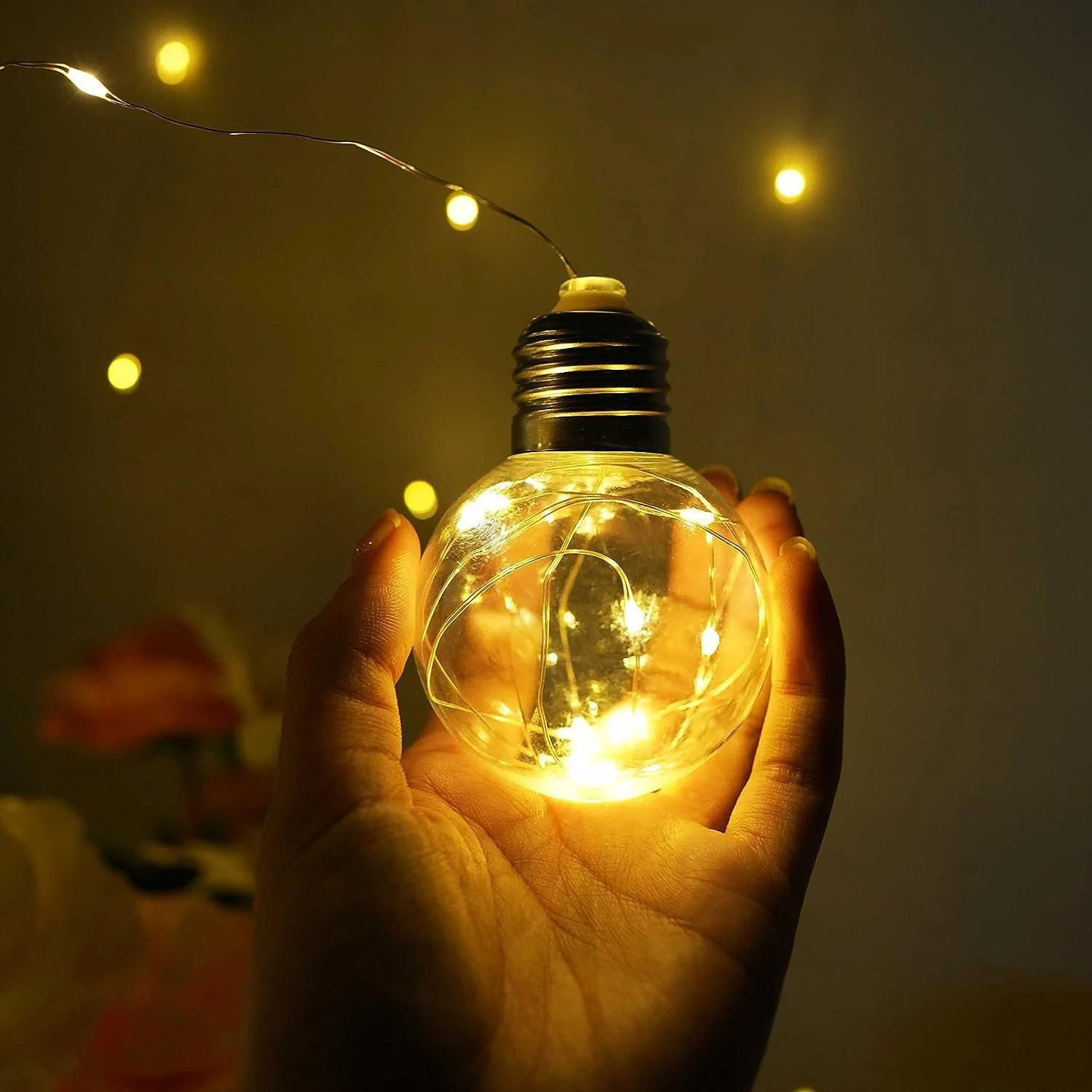 چراغ پرده ای 200 LED طرح گوی آرزو با ریموت کنترل، تغذیه از طریق USB و باتری، چراغ های رشته ای پری نورانی برای عروسی، مهمانی، اتاق خواب، کریسمس، دکوراسیون داخلی و خارجی (سفید گرم) چراغ پرده ای 200 LED طرح گوی آرزو با ریموت کنترل، تغذیه از طریق USB و باتری، چراغ های رشته ای پری نورانی برای عروسی، مهمانی، اتاق خواب، کریسمس، دکوراسیون داخلی و خارجی (سفید گرم)