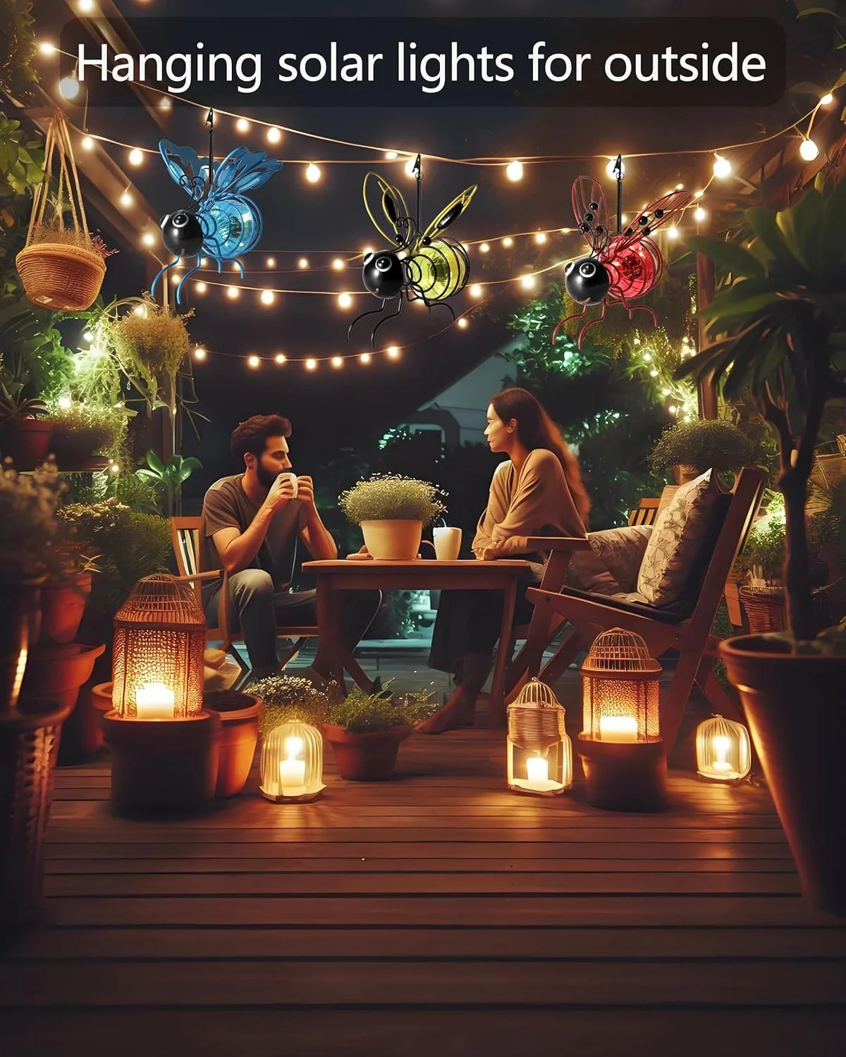 نمایشگر بیرونی نورانی - زنبور فلزی درخشان با مجسمه فنری، چراغ های تزئینی مقاوم در برابر آب و هوا با فنرهای پرشی برای باغ و پاسیو (زرد) نمایشگر بیرونی نورانی - زنبور فلزی درخشان با مجسمه فنری، چراغ های تزئینی مقاوم در برابر آب و هوا با فنرهای پرشی برای باغ و پاسیو (زرد)