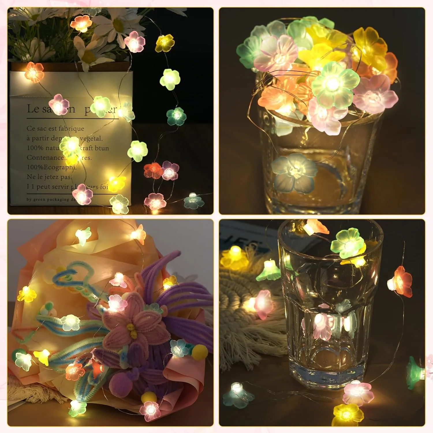 چراغ های رشته ای گل، چراغ های پری شکوفه گیلاس صورتی، 2 متر 20 ال ای دی چراغ های پری گل، چراغ های پری گل ماکارون، برای درختان باغ، دکوراسیون اتاق نشیمن، دکوراسیون داخلی و خارجی چراغ های رشته ای گل، چراغ های پری شکوفه گیلاس صورتی، 2 متر 20 ال ای دی چراغ های پری گل، چراغ های پری گل ماکارون، برای درختان باغ، دکوراسیون اتاق نشیمن، دکوراسیون داخلی و خارجی