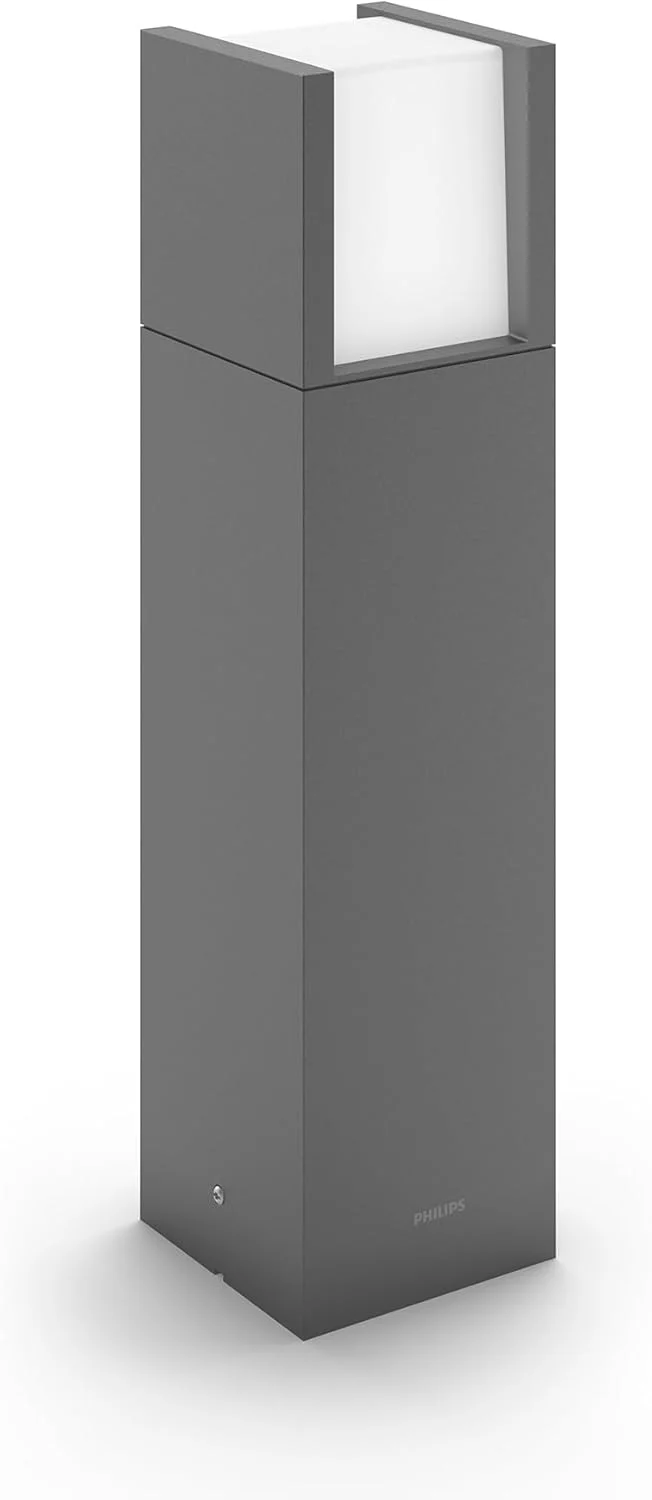 چراغ پایه دار LED فوق العاده کارآمد فضای باز فیلیپس مدل Arbour [آنتراسیت - 1x3.8W] 3000K سفید. برای روشنایی خانه، باغ، پاسیو و صرفه جویی در انرژی.