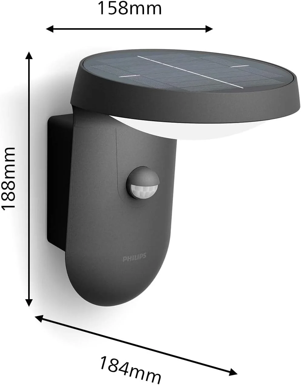 چراغ دیواری بیرونی فیلیپس مدل Tyla با سنسور حرکتی - نور سفید سرد - چراغ دیواری ضد آب و هوا IP44 - 9 وات - 4000 کلوین - آنتراسیت چراغ دیواری بیرونی فیلیپس مدل Tyla با سنسور حرکتی - نور سفید سرد - چراغ دیواری ضد آب و هوا IP44 - 9 وات - 4000 کلوین - آنتراسیت