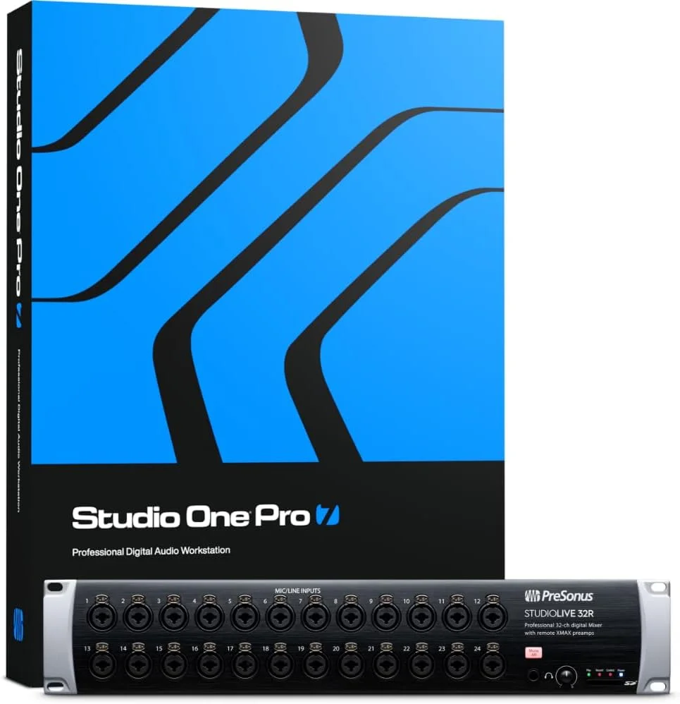 میکسر رکمونت 32 کاناله PreSonus StudioLive 32R با 34 ورودی، استیج باکس و کارت صدا
