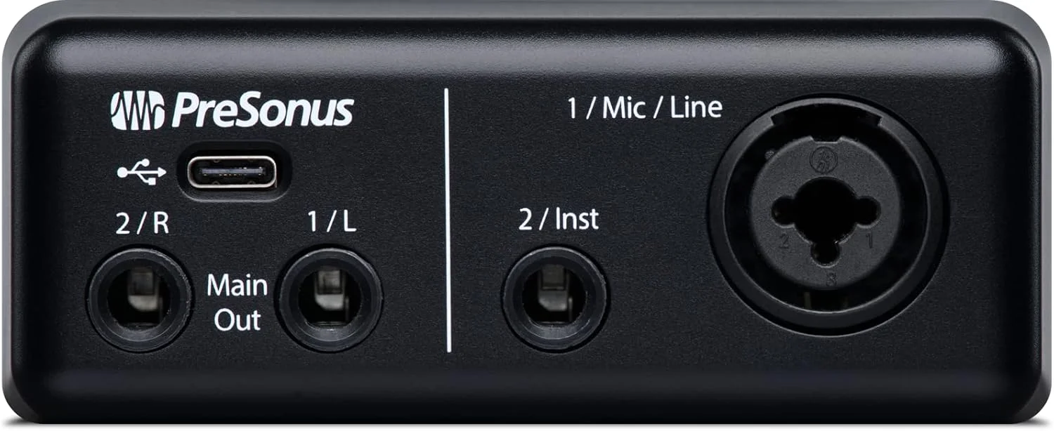 کارت صدای موبایل USB Presonus AudioBox GO 2x2 به همراه بسته نرم افزاری خلاقانه، باندل استودیو، یک جفت مانیتور استودیویی Eris E3.5 و بازوی بوم تعلیق قابل تنظیم + هدفون HD7